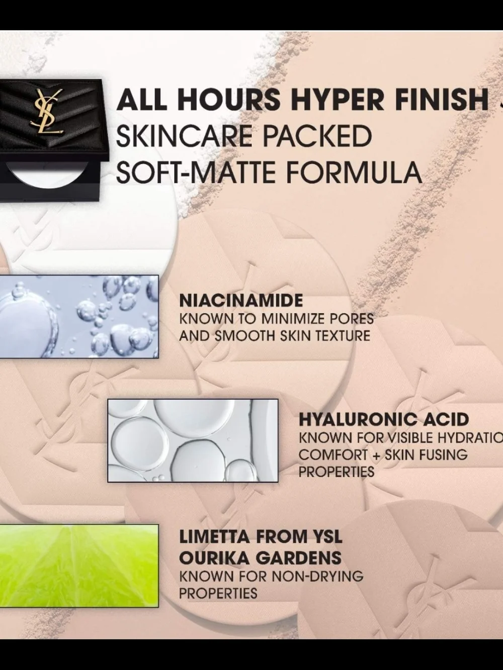 Yves Saint Laurent All Hours Hyper Finish Translucent Matte Powder.